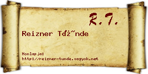 Reizner Tünde névjegykártya
